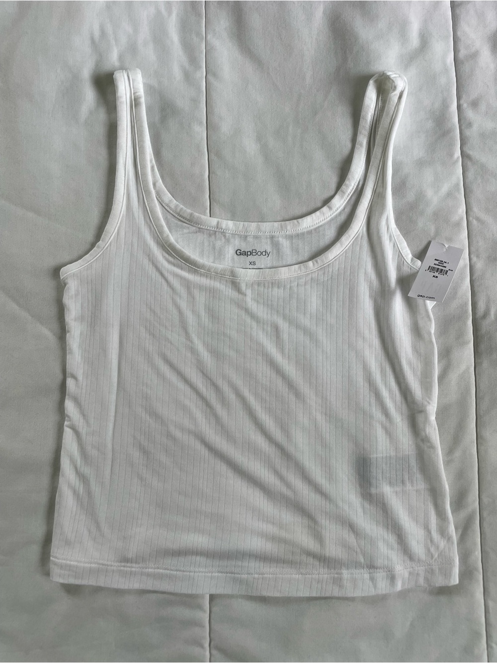 GapBody White Ribbed Tank - XS